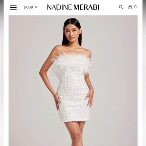 Perfect bridal bachelorette dress from Nadine Merabi. Only worn once.
